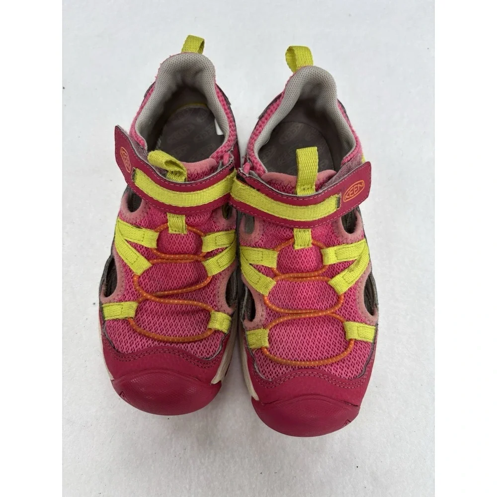 KEEN Moxie Kids Pink Yellow Hook & Loop Low Top Sandal Size 2